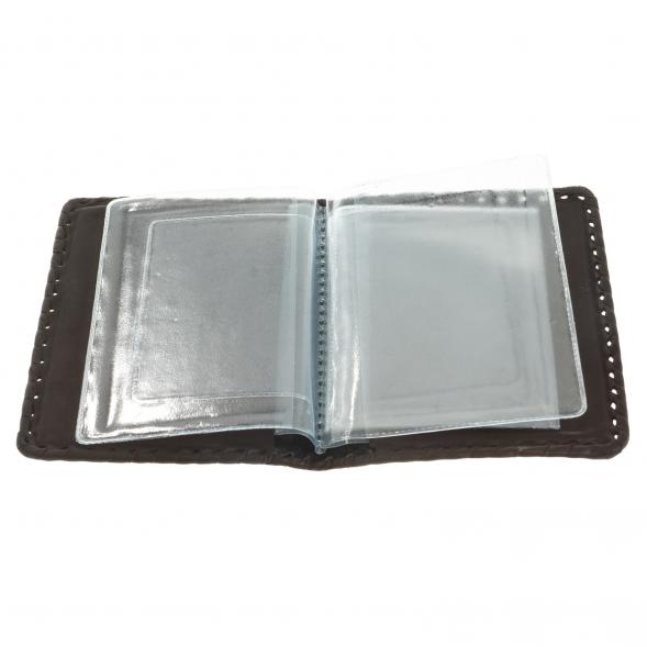 Обложка для автодокументов &amp;quot;Автомобилист&amp;quot; коричневая кожа Златоуст 122939