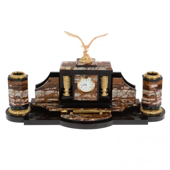 Настольный набор руководителя &amp;quot;Парящий орел&amp;quot; камень яшма 113217