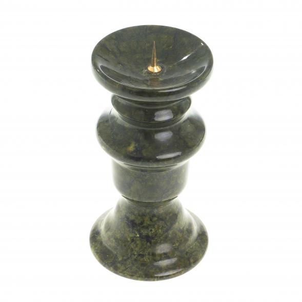 Подсвечник круглый малый змеевик 113386