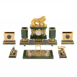 Письменный набор &amp;quot;Лев&amp;quot; нефрит Златоуст