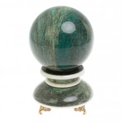 Шар &amp;quot;Антистресс&amp;quot; из шабровского змеевика 10,5 см на подставке