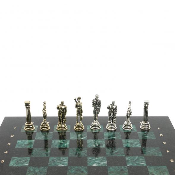 Шахматы подарочные &amp;quot;Посейдон&amp;quot; 32х32 см из змеевика 128225