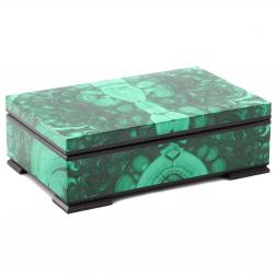 Малахитовая шкатулка &amp;quot;Классическая&amp;quot; 14х9х4,5 см