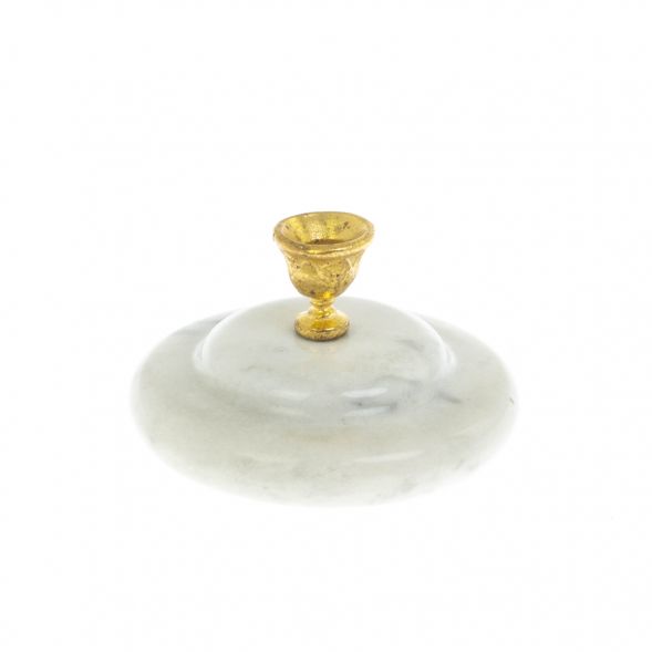 Подсвечник церковный круглый из мрамора 6,5х3 см 129128