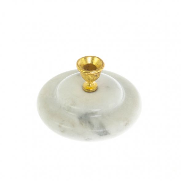 Подсвечник церковный круглый из мрамора 6,5х3 см 129128