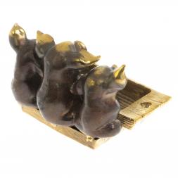 Пепельница &amp;quot;Три поросенка&amp;quot; из бронзы