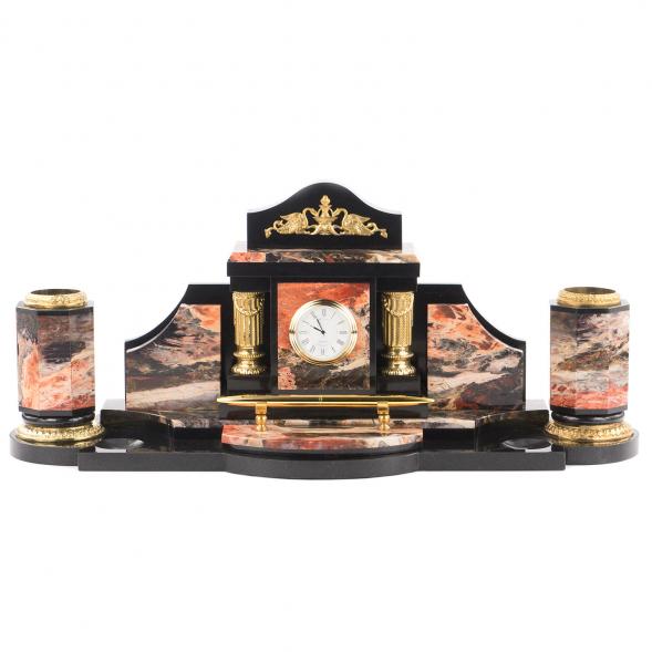 Настольный набор руководителя &amp;quot;Кабинет&amp;quot; камень яшма 113218