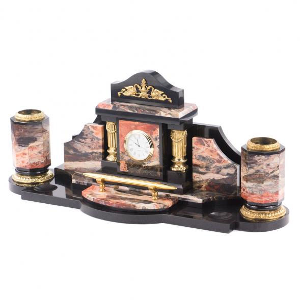 Настольный набор руководителя &amp;quot;Кабинет&amp;quot; камень яшма 113218