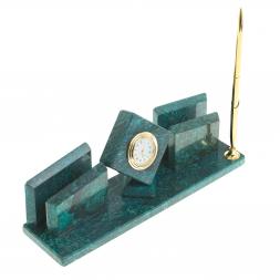 Письменный набор из змеевика &amp;quot;Куб&amp;quot;