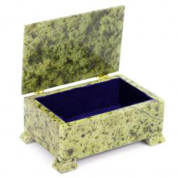 Шкатулка &amp;quot;Дед Мороз&amp;quot; камень змеевик