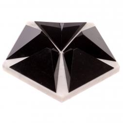 Шар 12,5 см на подставке из черного змеевика и мрамора