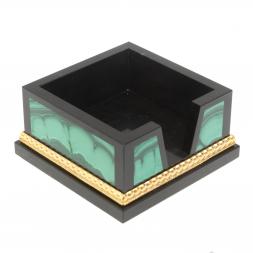 Лоток для бумаг &amp;quot;Кубарик&amp;quot; из малахита