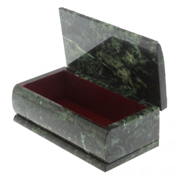 Шкатулка &amp;quot;Купюра. Зима&amp;quot; из шабровского змеевика 18х9,5х7 см 127683