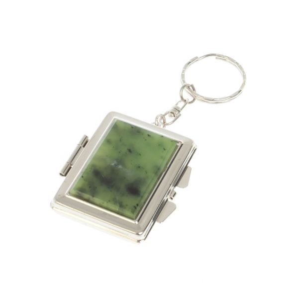Складное зеркало брелок из нефрита прямоугольное 127988