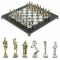 Шахматы подарочные "Афина" 32х32 см из змеевика и мрамора