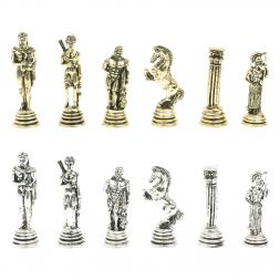 Шахматы подарочные "Афина" 32х32 см из змеевика и мрамора