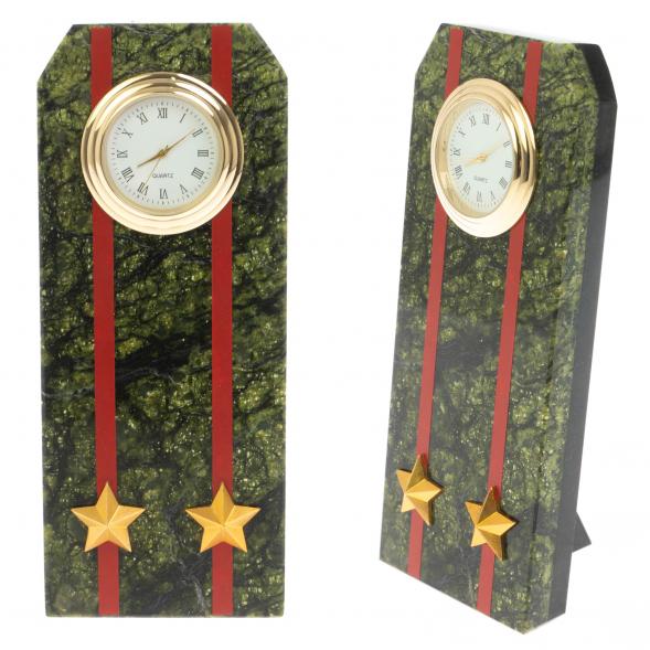 Часы подарочные &amp;quot;Погон подполковник ВС&amp;quot; серпентинит 128835