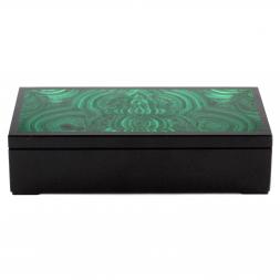Шкатулка для денег &amp;quot;Купюра&amp;quot; из малахита 18х9х4,5 см