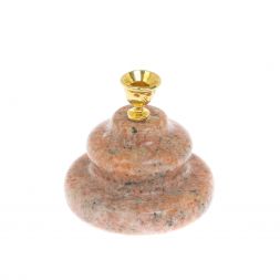 Подсвечник церковный из розового мрамора 5х5 см