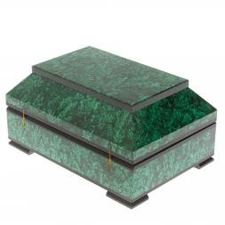 Подарочный ларец &amp;quot;Желание&amp;quot; камень малахит 13х9х6,5 см