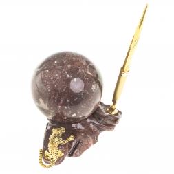 Письменный прибор из креноида &amp;quot;Шар на подставке с тигром&amp;quot;