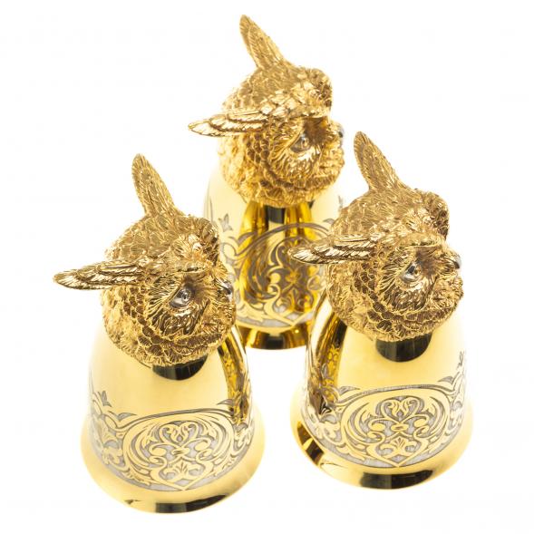 Стопки перевертыши &amp;quot;Филин&amp;quot; 70 мл 3 шт в подарочной упаковке Златоуст 123646