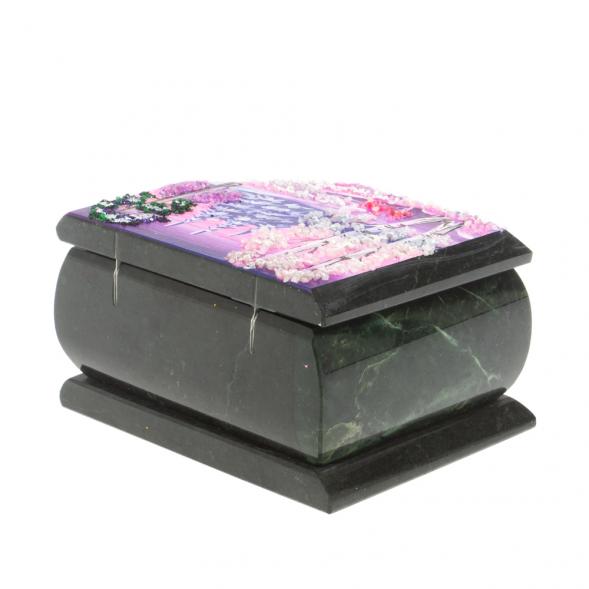 Шкатулка с расписной крышкой &amp;quot;Зима&amp;quot; 11х9х6,5 см 127524