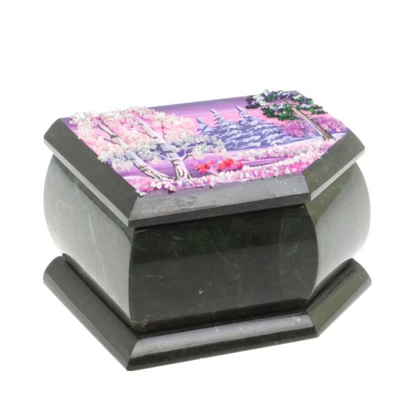 Шкатулка с расписной крышкой &amp;quot;Зима&amp;quot; 11х9х6,5 см 127524