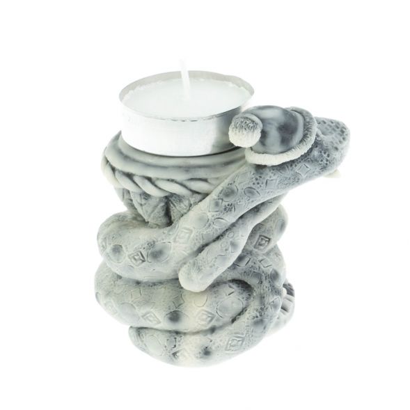 Подсвечник «Змей» из мраморной крошки 128145