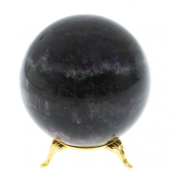 Шар из камня флюорит 8,6 см фиолетовый 128539