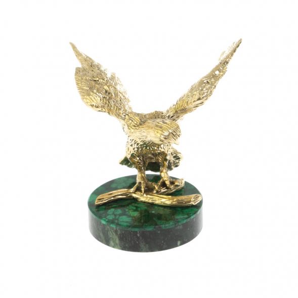 Бронзовая статуэтка &amp;quot;Кречет&amp;quot; на малахите 128760