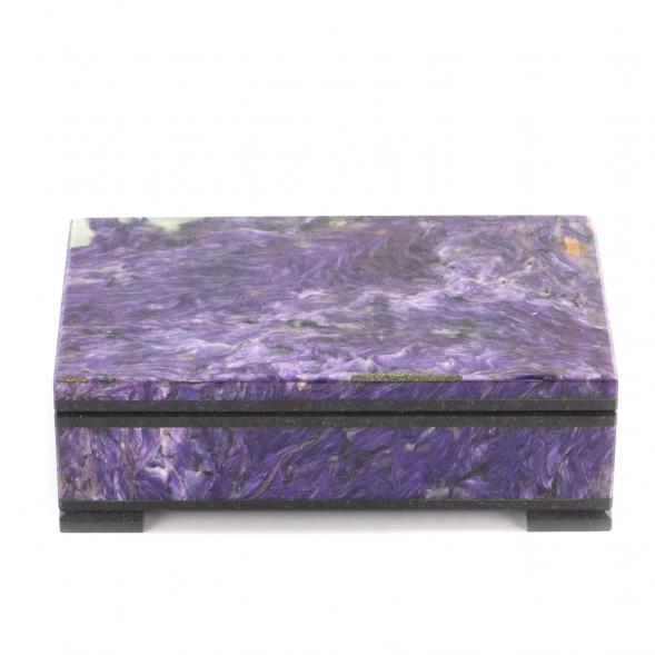 Шкатулка из чароита &amp;quot;Вдохновение&amp;quot; 13х8х4 см 121220