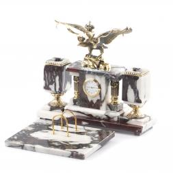 Письменный набор из мрамора и бронзы &amp;quot;Двуглавый орел&amp;quot;