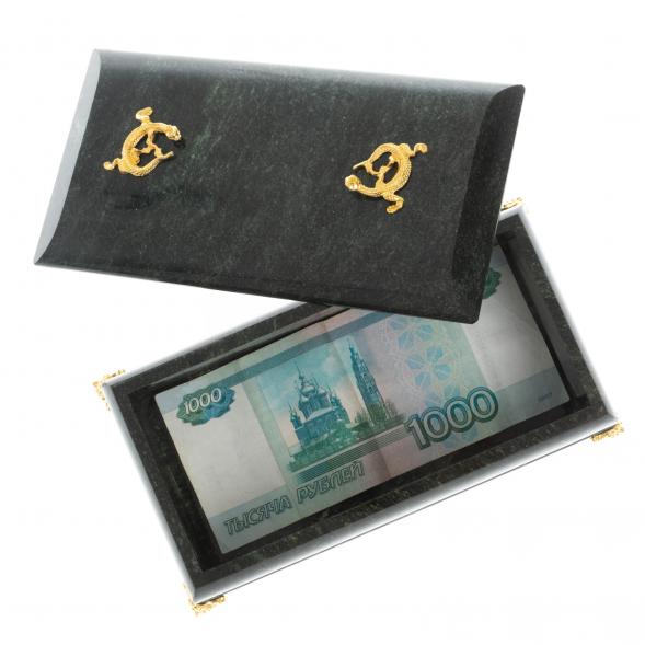 Шкатулка &amp;quot;Дуэт&amp;quot; из камня змеевик 19x10x7 см 112129