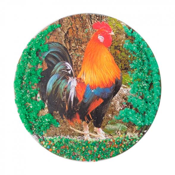 Магнит с рисунком &amp;quot;Петух&amp;quot; змеевик 117781