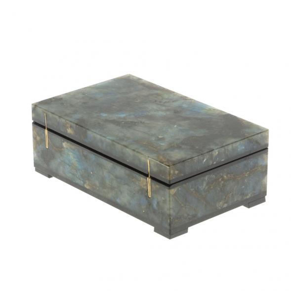 Шкатулка из лабрадорита 12х7,5х4,5 см 127602