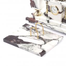 Письменный прибор из натурального мрамора и бронзы "Георгий Победоносец"