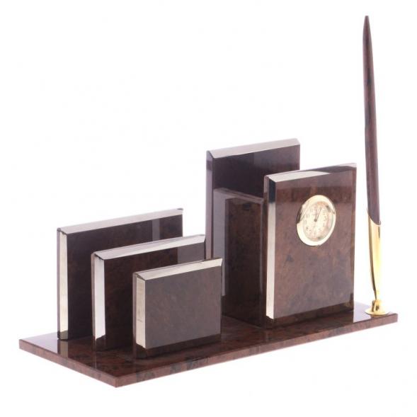 Письменный прибор &amp;quot;Супер&amp;quot; камень обсидиан 121950