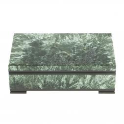 Каменная шкатулка из серафинита 13,5х8,5х4см