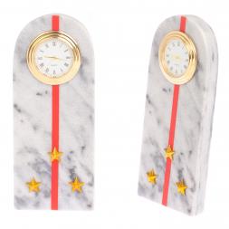 Часы &amp;quot;Погон старший лейтенант МВД&amp;quot; из мрамора