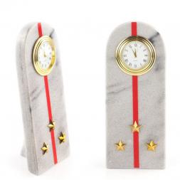 Часы &amp;quot;Погон старший лейтенант МВД&amp;quot; из мрамора