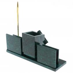 Письменный прибор &amp;quot;Менеджер&amp;quot; камень змеевик