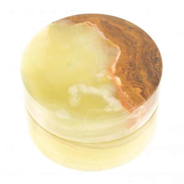 Шкатулка &amp;quot;Пудреница&amp;quot; из оникса 7,5х7,5х4,5 см (3) 123903