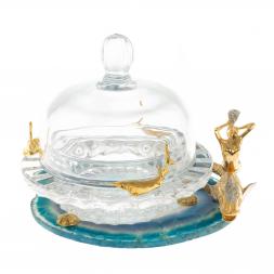 Икорница &amp;quot;Дары моря&amp;quot; камень агат