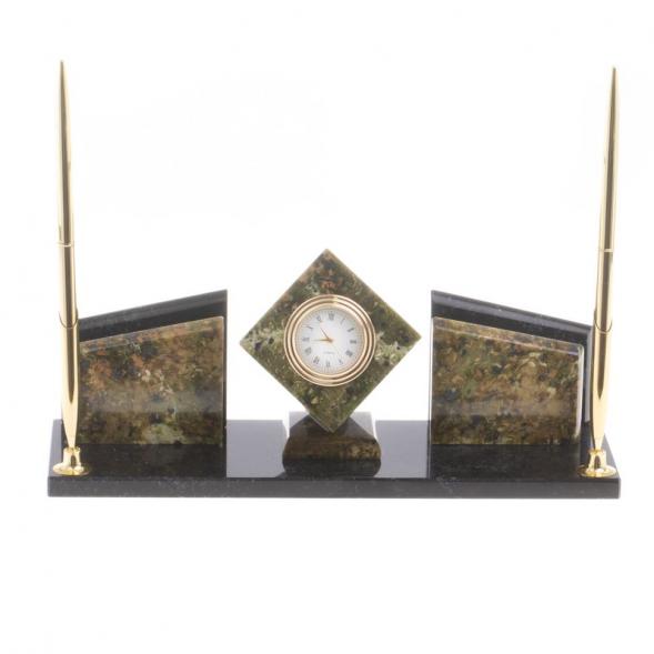 Письменный мини-набор &amp;quot;Куб&amp;quot; камень офиокальцит 124323