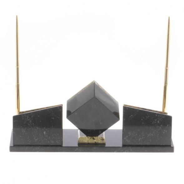 Письменный мини-набор &amp;quot;Куб&amp;quot; камень офиокальцит 124323