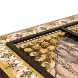 Нарды &amp;quot;Орнамент&amp;quot; пейзажная яшма Златоуст