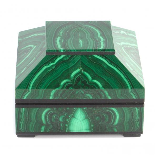 Малахитовый ларец &amp;quot;Квадрат&amp;quot; 8х8х5 см 121223
