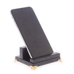 Настольная подставка под смартфон камень змеевик черный