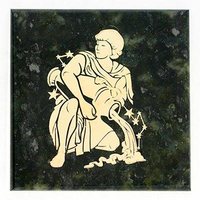 Магнит знак зодиака &amp;quot;Водолей&amp;quot; камень змеевик 116035